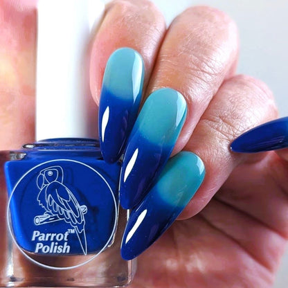 Parrot Polish Tweets by the Ocean  Thermal Nail Lacquer  Bright Blue/Aqua