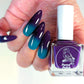 Purple Lilly Explosion  Thermal Nail Polish - Purple/ Blue Green