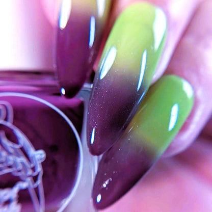 Parrot Polish Plums and Mints Thermal Nail Polish Plum/Mint lime