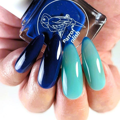 Parrot Polish Tweets by the Ocean  Thermal Nail Lacquer  Bright Blue/Aqua