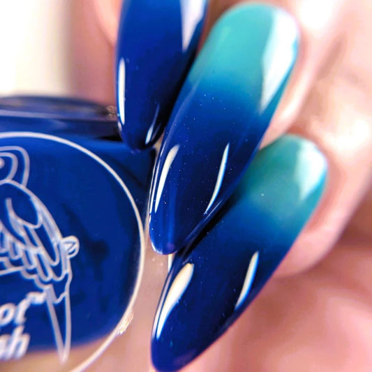 Parrot Polish Tweets by the Ocean  Thermal Nail Lacquer  Bright Blue/Aqua