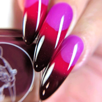 Parrot Polish Wine & Violets Thermal Nail Polish - Wine Red/Red/Purple