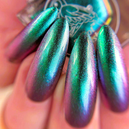 Parrot Polish Scarlett Ultrachrome Nail Lacquer Purple Green, 0.5 Fl Oz