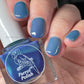 Parrot Polish Blue Daisy Solar Nail Polish - Light Blue-green/Dark Blue