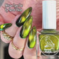 Parrot Polish "African lynx Cat" Magnetic Ultrachrome Nail Polish, Gold Green Orange