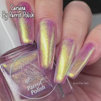 Parrot Polish "Cariana" Multichrome Baby Mermaid Pink/Green/Blue