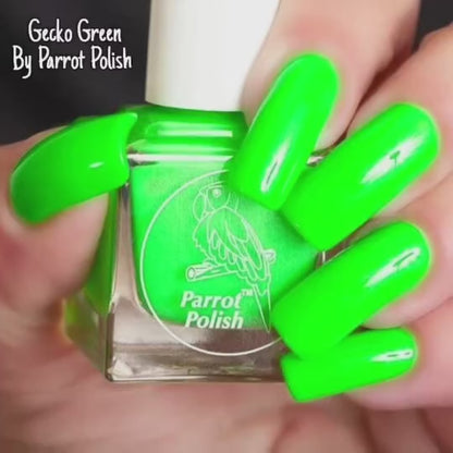 Parrot Polish Gecko Green Neon Nail Polish