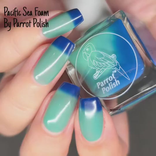 Parrot Polish Pacific Sea Foam Thermal Nail Polish - Blue/Light Green