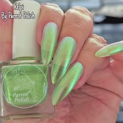 Parrot Polish "Kelpi" Multichrome Baby Mermaid Green/Gold/Silver
