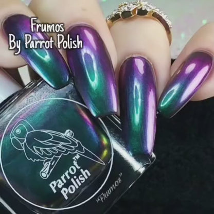 Parrot Polish Romanian Frumos Ultrachrome Nail Polish - Green/Blue/Purple