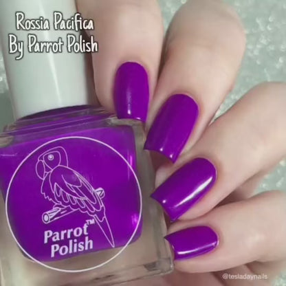 Parrot Polish Rossia Pacifica Purple Neon Nail Polish