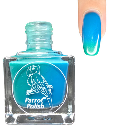 Parrot Polish Ocean Currents Thermal Nail Polish - Green/Blue