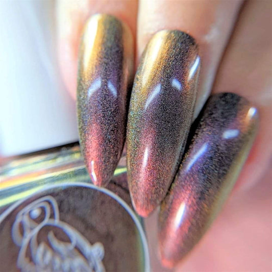 Parrot Polish Psycofonic Holographic Ultrachrome Nail Polish - Brown/Red