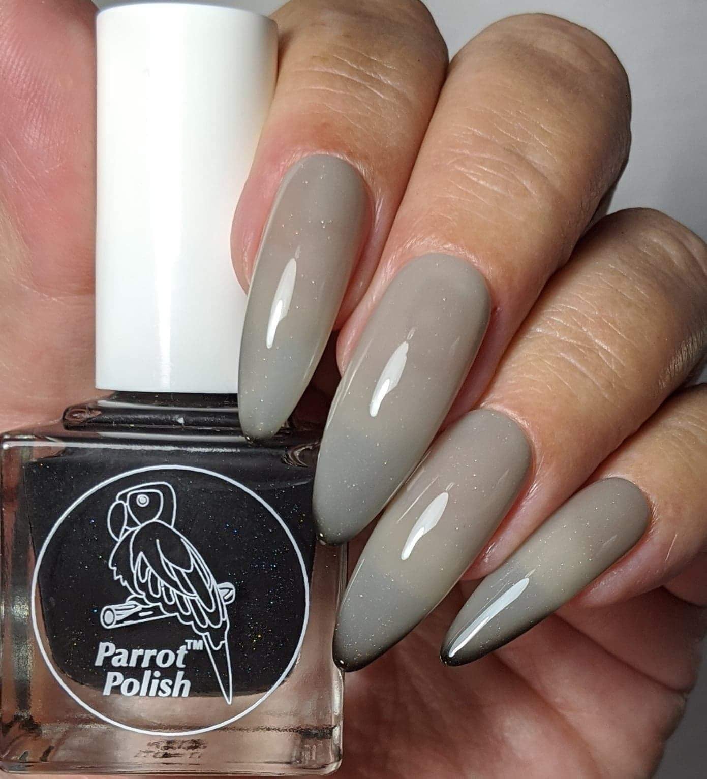 Parrot Polish Black Magic Thermal Nail Polish - Black/Grey