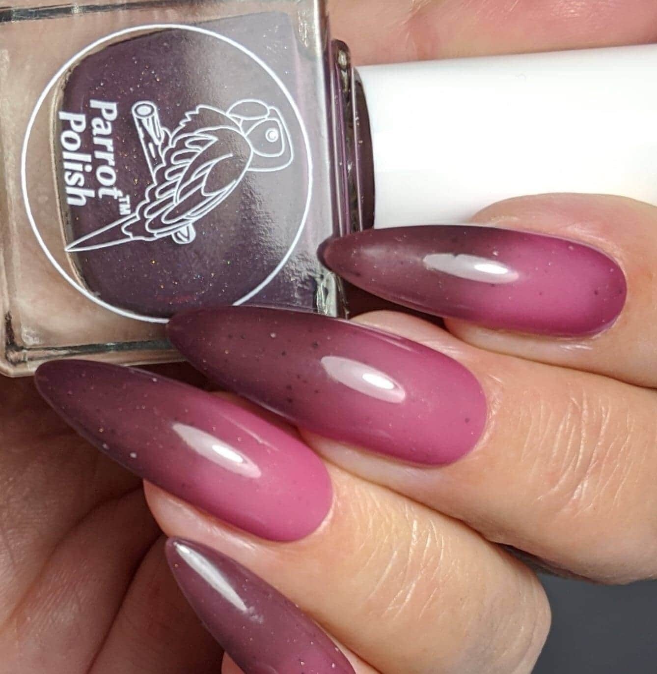 Parrot Polish Black Cherry Thermal Nail Polish - Brown/Pink