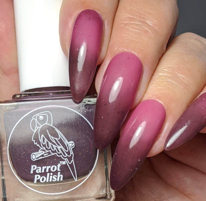 Parrot Polish Black Cherry Thermal Nail Polish - Brown/Pink