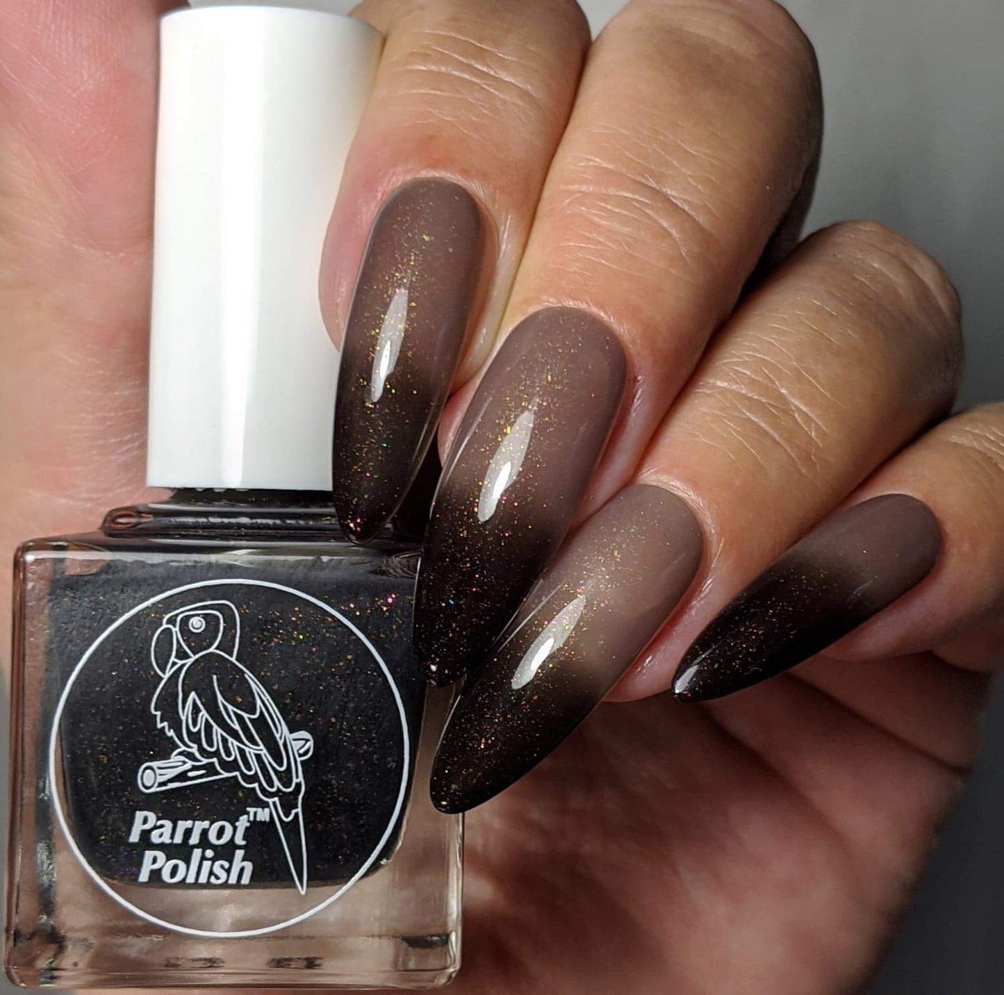 Parrot Polish Darkest Before the Light Thermal Nail Polish - Black/Grey