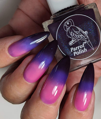 Parrot Polish Gothic Battista Thermal Nail Polish - Purple/Blue/Pink