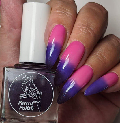 Parrot Polish Gothic Battista Thermal Nail Polish - Purple/Blue/Pink