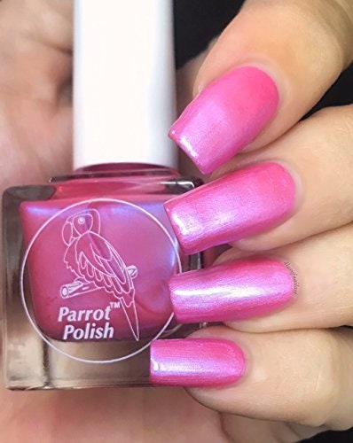 Parrot Polish Pink Chiffon Shimmer Nail Polish