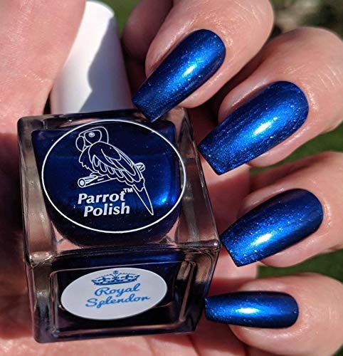 Parrot Polish Royal Splendor Blue Holographic Nail Polish