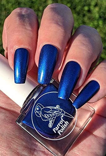 Parrot Polish Royal Splendor Blue Holographic Nail Polish