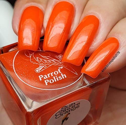 Parrot Polish Sun Conure Orange Red Neon Nail Polish