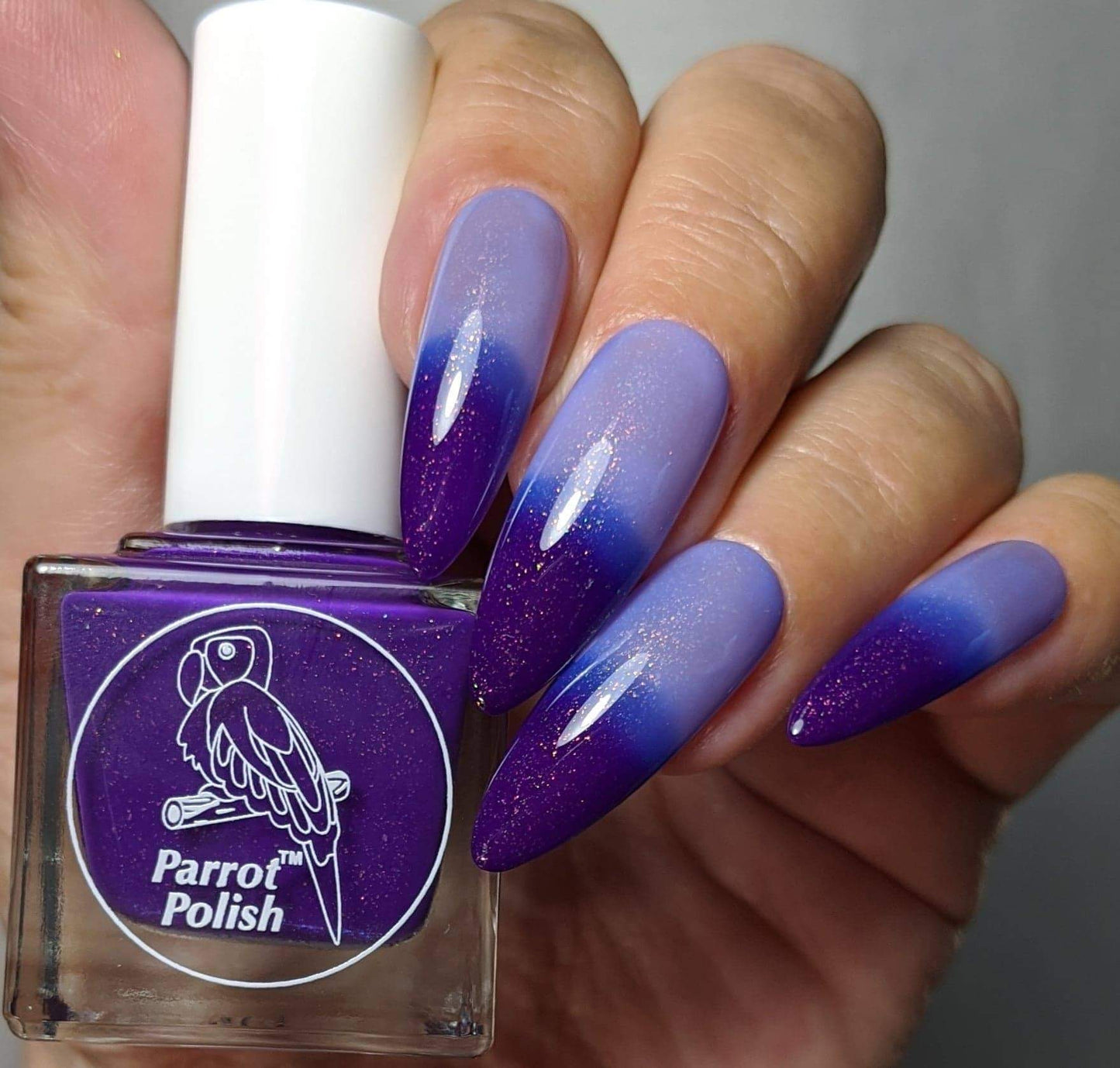 Parrot Polish Smooth Jazz Thermal Nail Polish - Purple/Blue/Clear