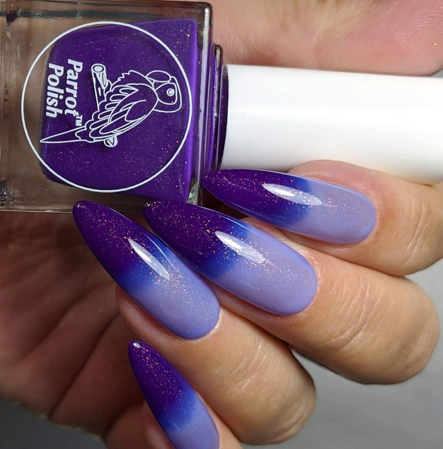 Parrot Polish Smooth Jazz Thermal Nail Polish - Purple/Blue/Clear