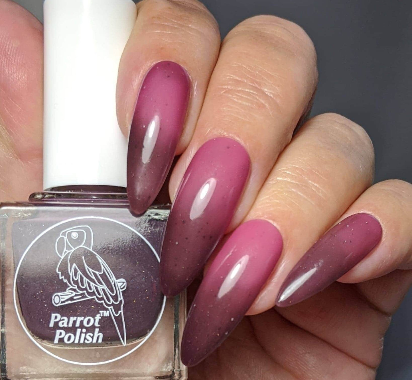 Parrot Polish Black Cherry Thermal Nail Polish - Brown/Pink