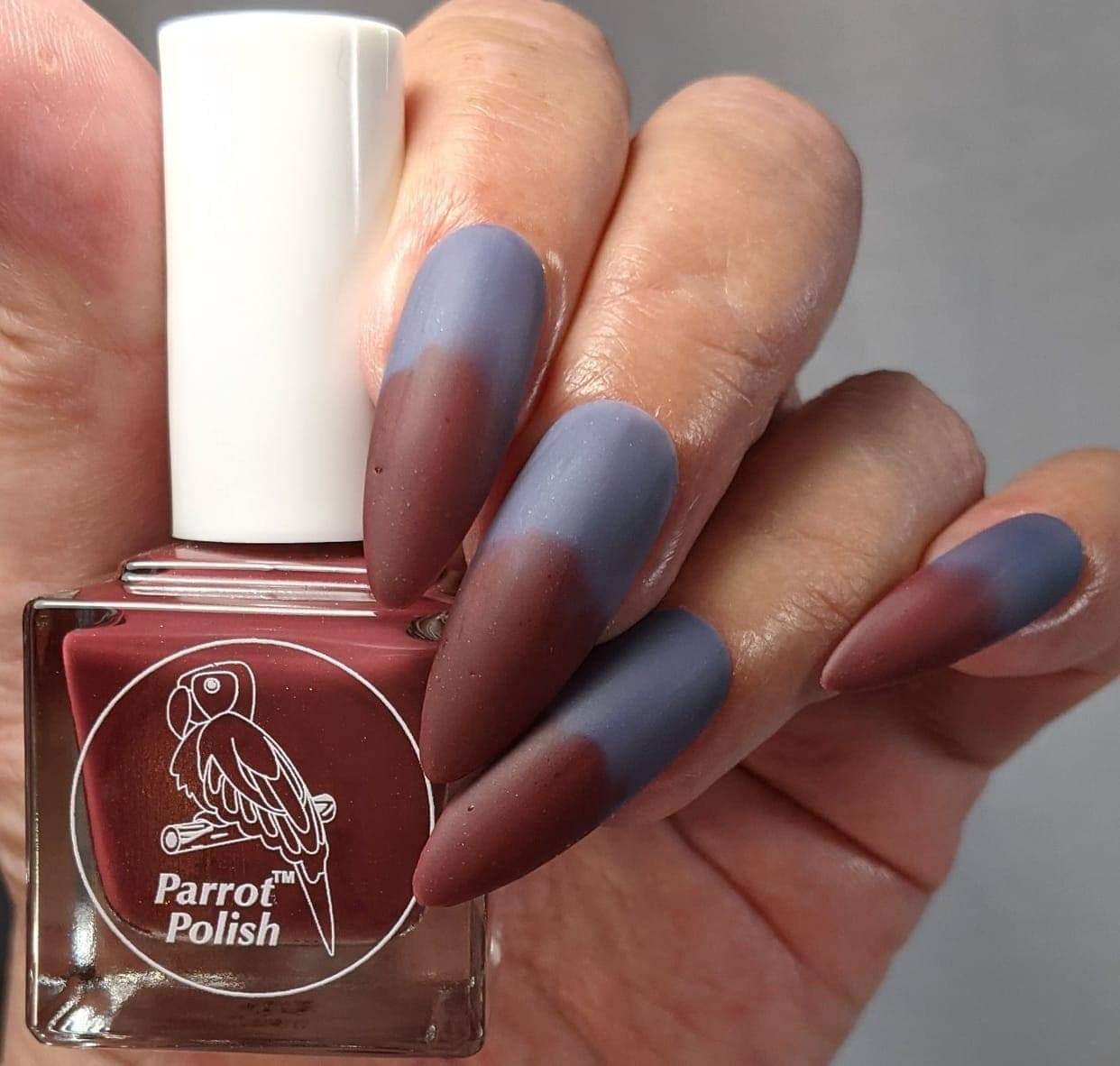 Parrot Polish Red Dragon Thermal Nail Polish - Red/Grey