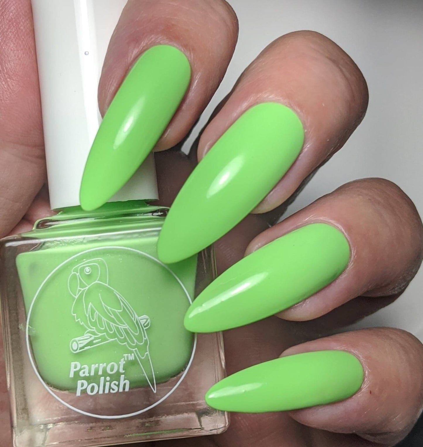 Parrot Polish Irish Cream Neon Pastel Green Nail Polish