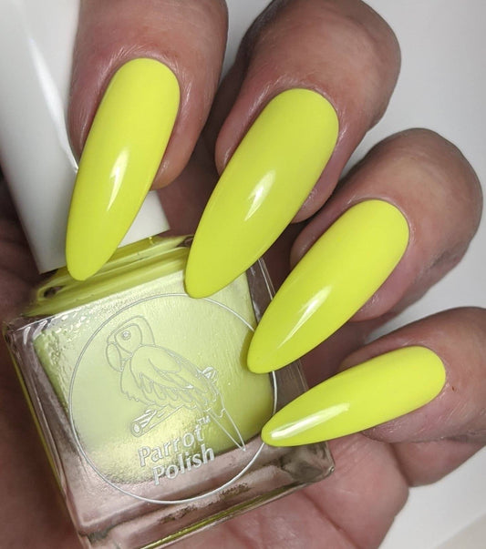 Parrot Polish Jelly Lemon Neon Pastel Yellow Nail Polish