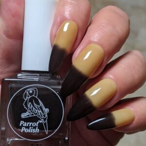 Parrot Polish Chocolate Cake Thermal Nail Polish - Black/Tan