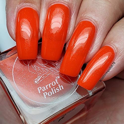 Parrot Polish Sun Conure Orange Red Neon Nail Polish