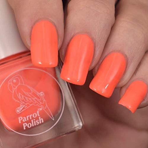 Parrot Polish Peach Brine Solar Nail Polish - Peach Orange/Burgundy