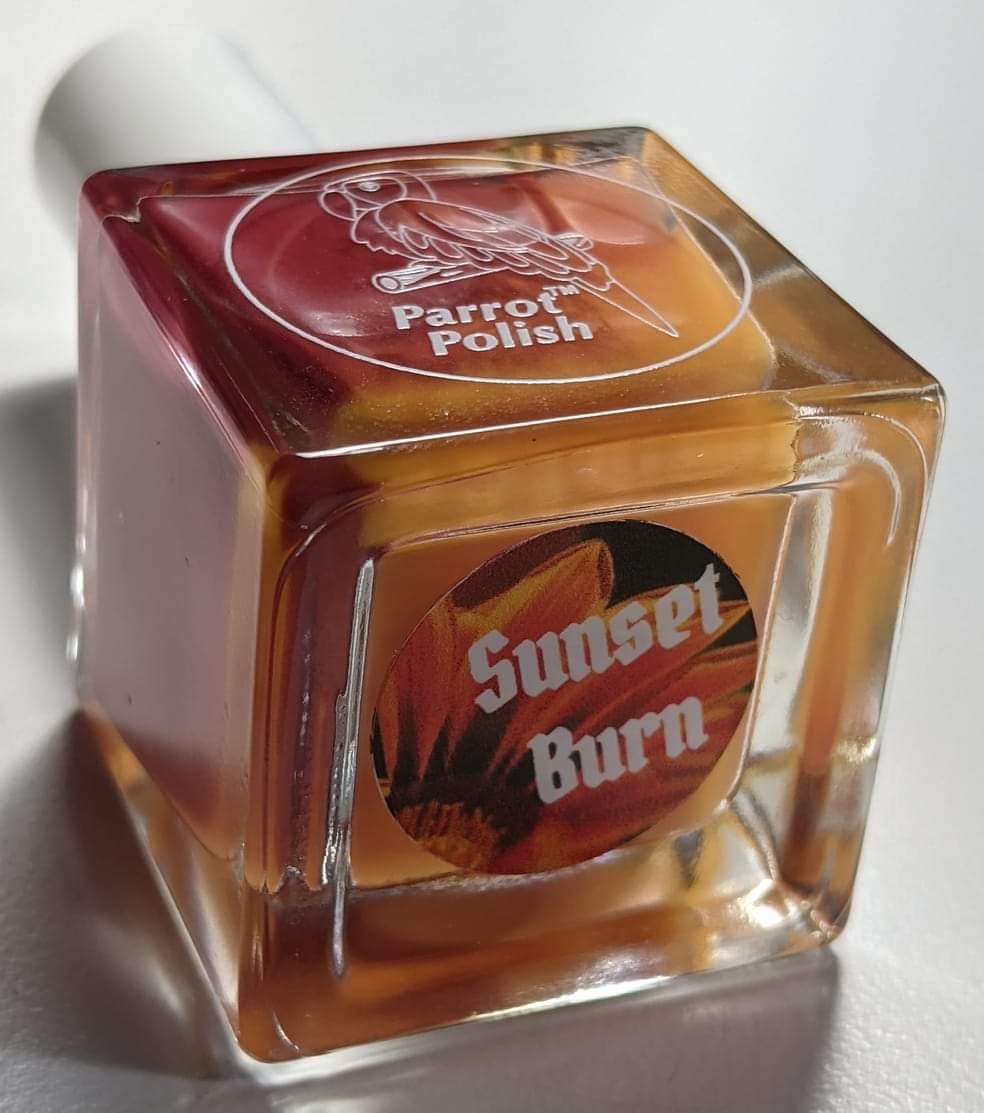 Parrot Polish Sunset Burn Solar Nail Polish - Orange/Red