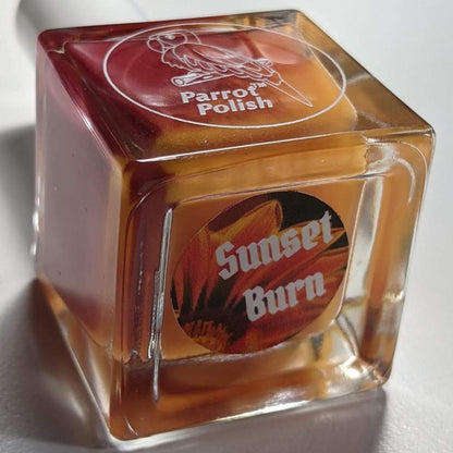 Parrot Polish Sunset Burn Solar Nail Polish - Orange/Red