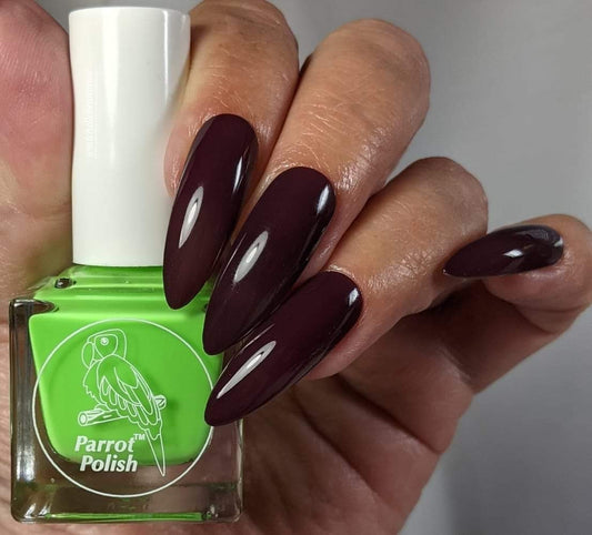 Parrot Polish Limes & Grapes Solar Nail Polish - Green/Brownish Purple
