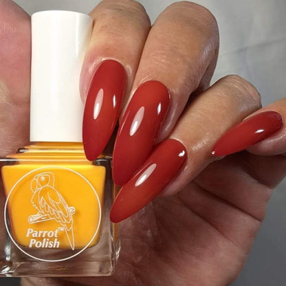 Parrot Polish Sunset Burn Solar Nail Polish - Orange/Red