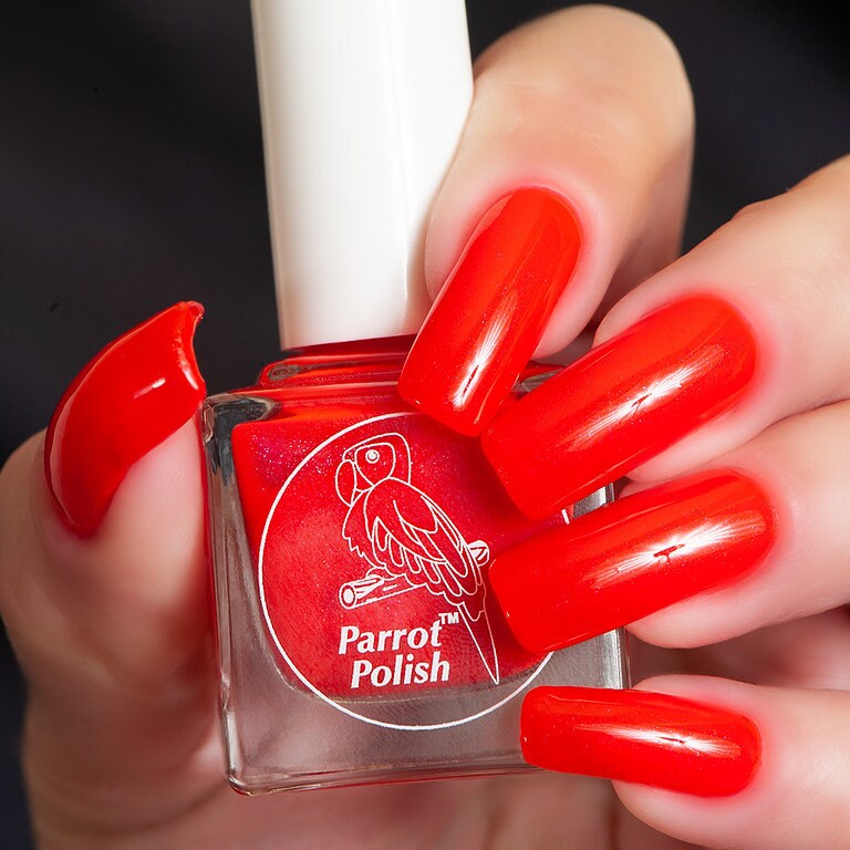 Parrot Polish Poison Dart Red Neon Nail Polish