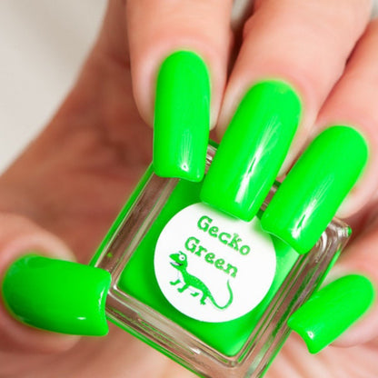 Parrot Polish Gecko Green Neon Nail Polish