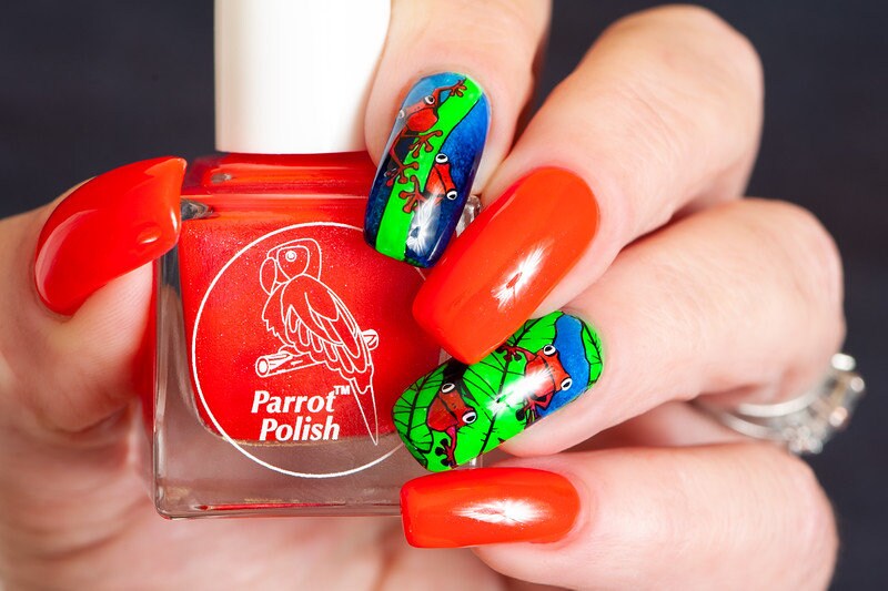 Parrot Polish Poison Dart Red Neon Nail Polish