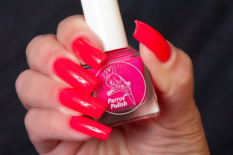 Parrot Polish Piranha Pink Neon Nail Polish