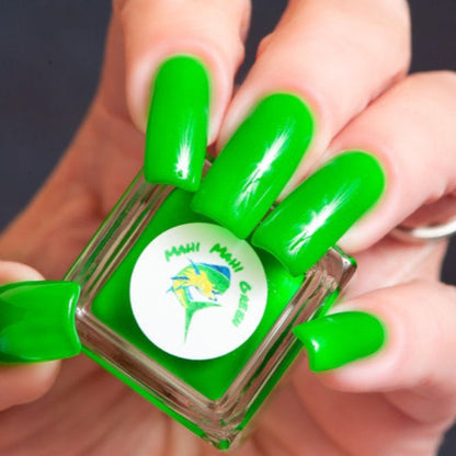 Parrot Polish Mahi Mahi Dark Green Neon Nail Polish