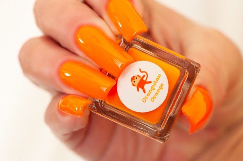 Parrot Polish Orangutan Orange Neon Nail Polish