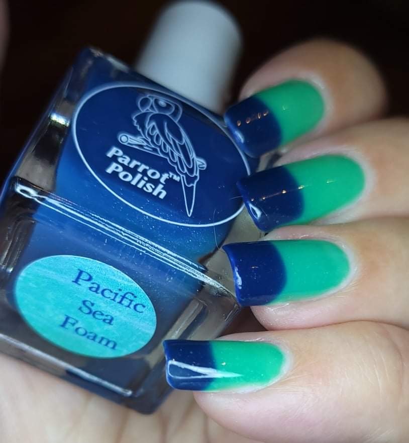 Parrot Polish Pacific Sea Foam Thermal Nail Polish - Blue/Light Green