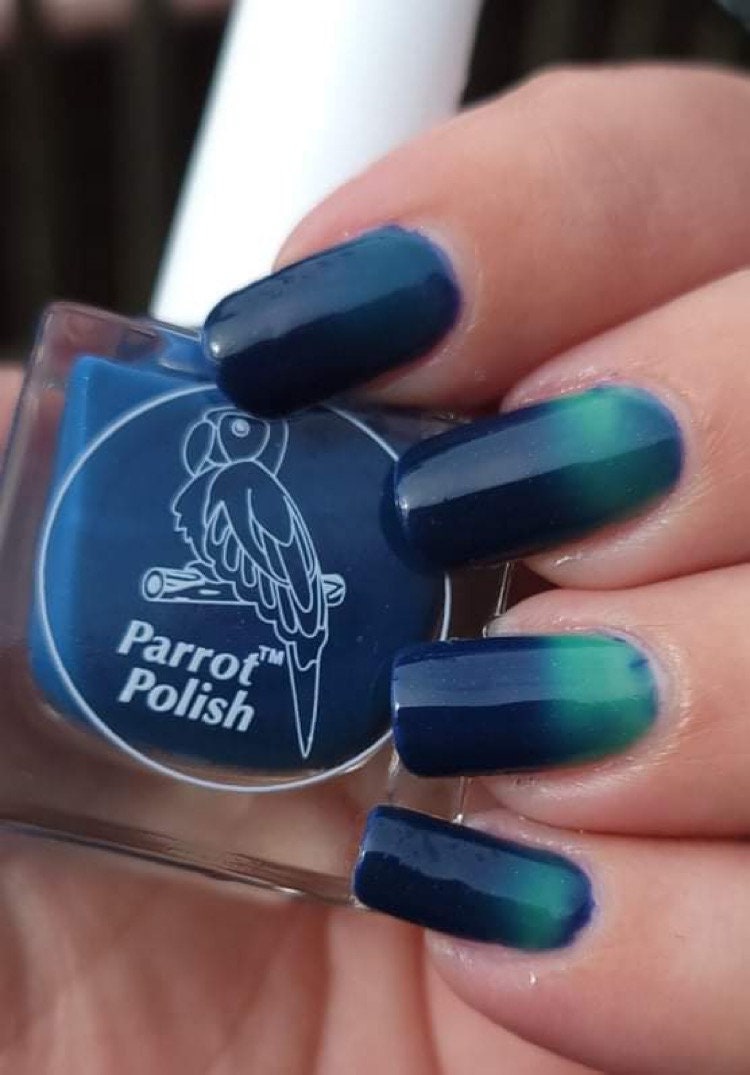 Parrot Polish Pacific Sea Foam Thermal Nail Polish - Blue/Light Green