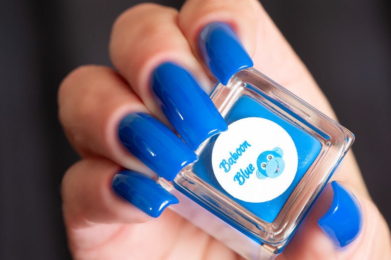 Parrot Polish Baboon Blue Neon Nail Polish