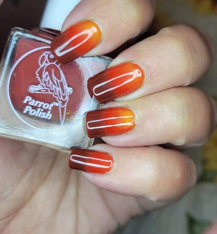 Parrot Polish Fall Feelings Thermal Nail Polish - Burgundy/Red/Yellow